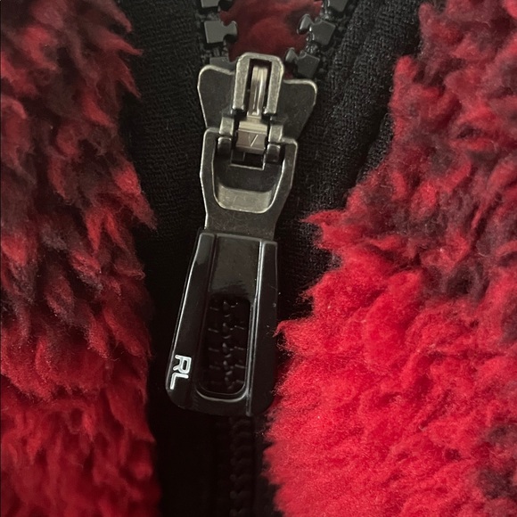 Polo by Ralph Lauren Performance Buffalo Plaid Hooded Fleece Sherpa Jacket - Picture 4 of 6